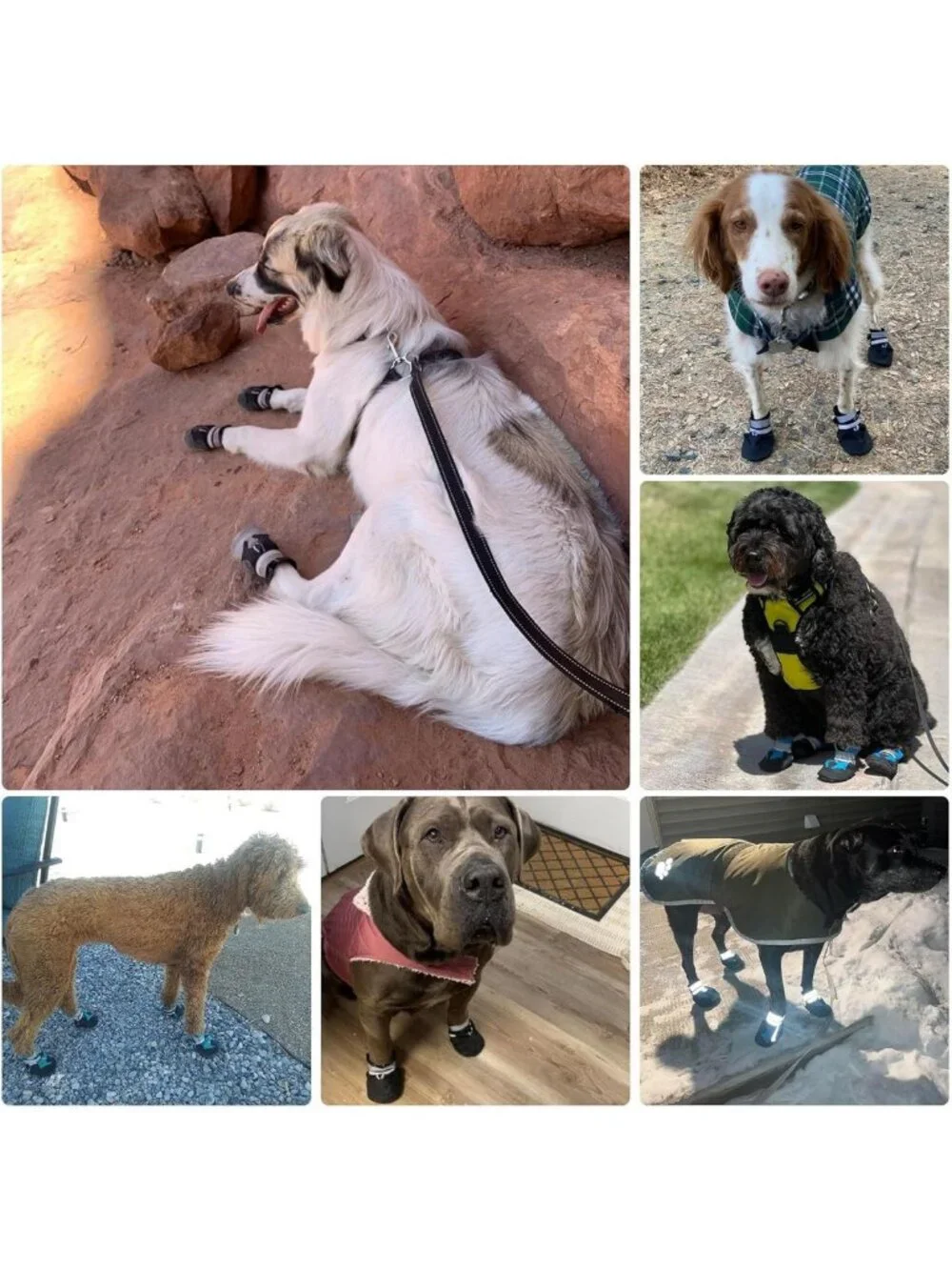Breathable Non-Slip Dog Boots for Medium & Large Dogs - Lightweight Summer Paw